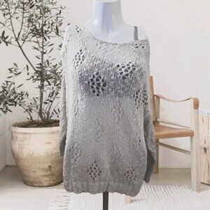 YDE Soft Non-itch Honeycomb Knit Boatneck Wool Blend Sweater